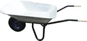 Flat-tip trolley "Gala", galvanized trough, 95 liters, 1 pneumatic wheel