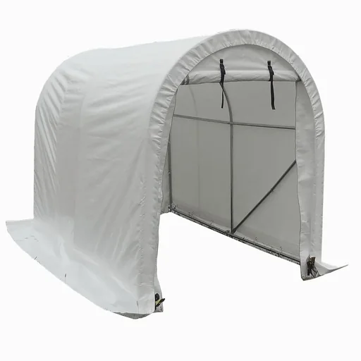 "Mobile motorcycle / scooter garage - white image"