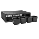 Planter Polyrotan black 95 x 27 x 60cm suitable for 4 plants