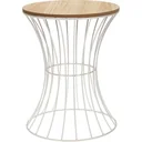 Round side table - hourglass figure - 30 x 40 cm - metal/wood