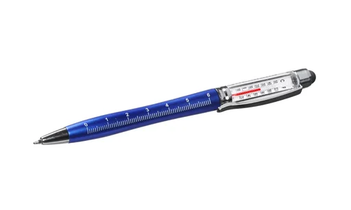 "Ballpoint pen with thermometer image"