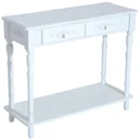 Console table console side table hallway poplar wood white