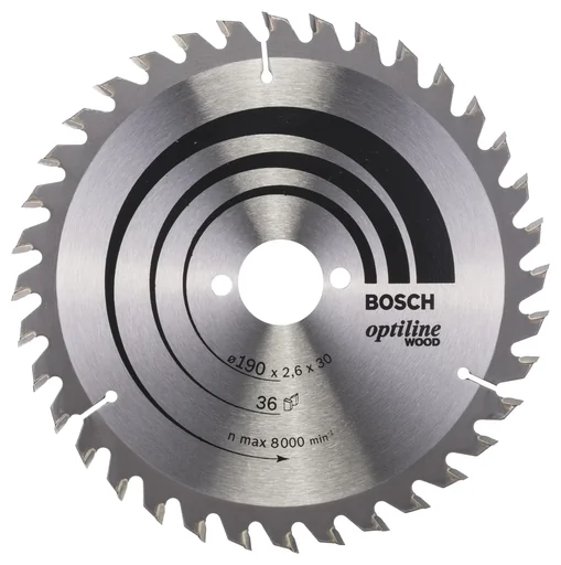 "Circular saw blade 190 x 30 x 2.6 mm, 36 teeth image"