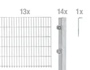 Double rod mesh fence complete set, hot-dip galvanized, height 100 cm, length 26 m