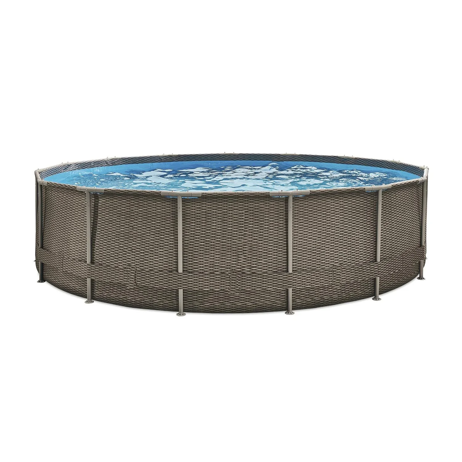 Active Frame Pool Ø457 x 106 cm rattan braun