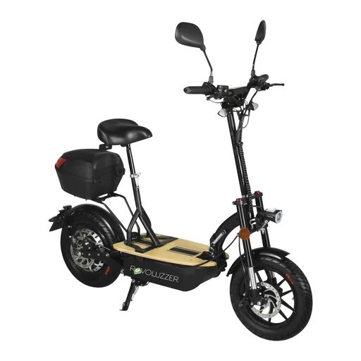 "E-scooter "Revoluzzer" Safety 20 km/h including indicators and luggage case, black image"