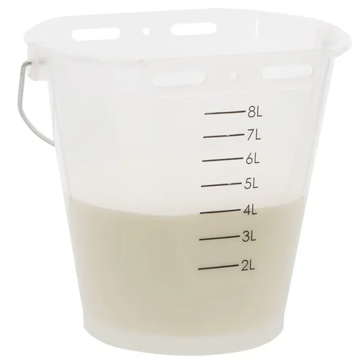 "Calf drinking bucket 8 l, white transparent image"