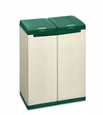 Ecocab 2 -Green double waste separation system for weather-protected indoor and outdoor use
