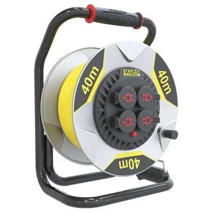 "Professional cable reel with anti-twist device - Neoprene - 40 M - 3G2.5 - 4 sockets image"