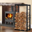 Firewood rack black