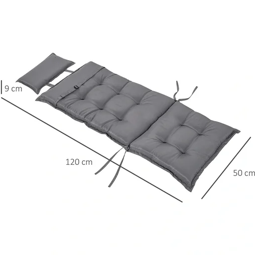 "Chair cushions set of 2 with thick padding dark grey image"