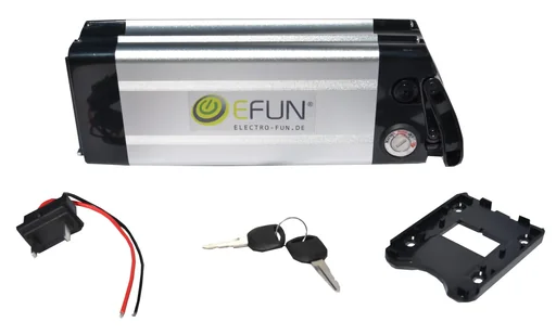 "Lithium Ion Battery 36 Volt 10 Ah SILVER FISH E-Bike E-FUN image"