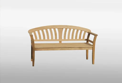 "Country house bench 3-seater oiled oak image"