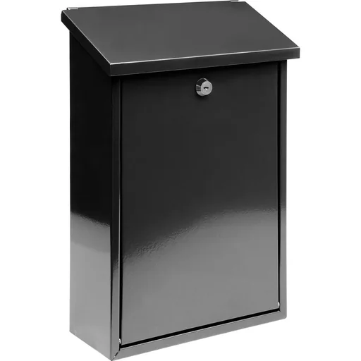"NL mailbox with 2 buttons - black - 400x250x100 mm image"