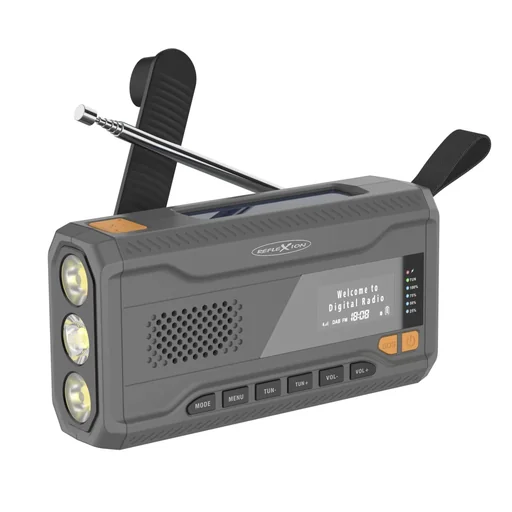 "Outdoor Solarkurbelradio mit SOS Taschlampe, DAB/UKW, Bluetooth, Akku image"