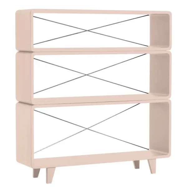 Laurette bookshelf Millefeuille, Color: Rose Poudre
