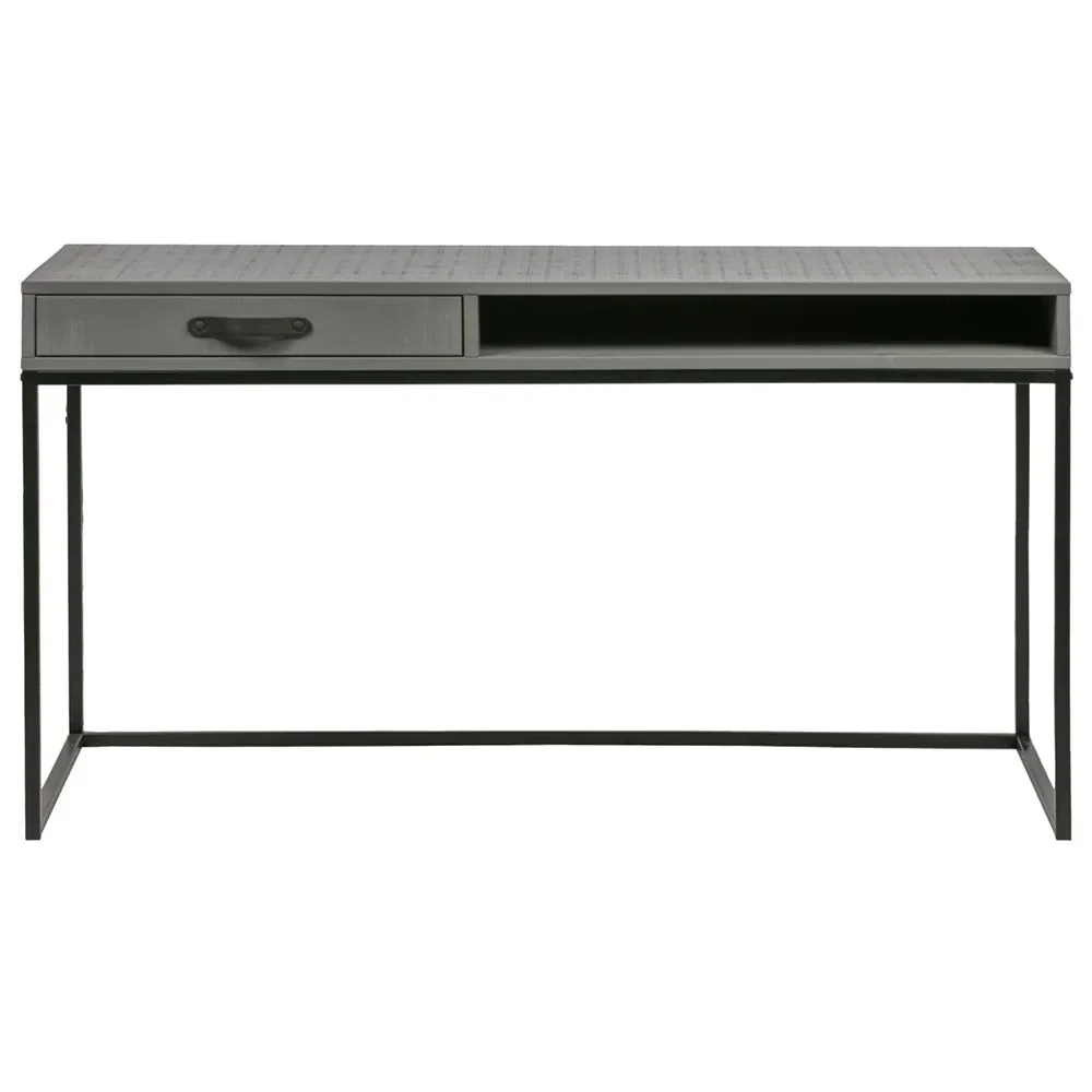 "Wood Desk Morris clay gray image"