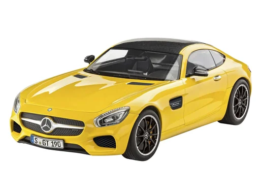 "Mercedes-AMG GT model kit in 1/24 scale including glue, brush and main colors image"