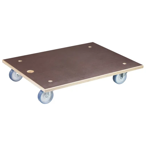 "Transport aid MM 1147, 78 x 59 x 15 cm, soft castors Ø 100 mm, roller bearings, Maxigrip FSC® plate, load capacity 500 kg image"