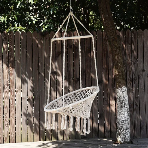 "Hanging chair hanging swing hanging chair hanging chair vintage ethno weatherproof UV-resistant image"