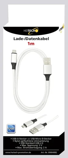 "Lade-/Datenkabel 1m, USB-Micro-B-Stecker image"