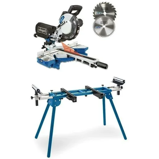 "SPECIAL! Sawbenches and HM216 slitting saw - 2000W | 216mm | Laser | 2 saw blades + UMF1550 stand image"