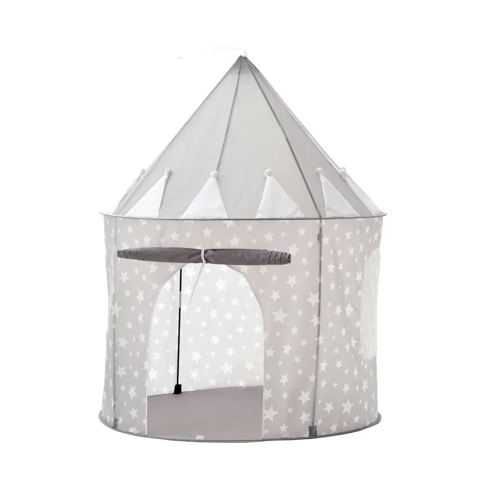 "Kids concept canopy tent around stars gray image"