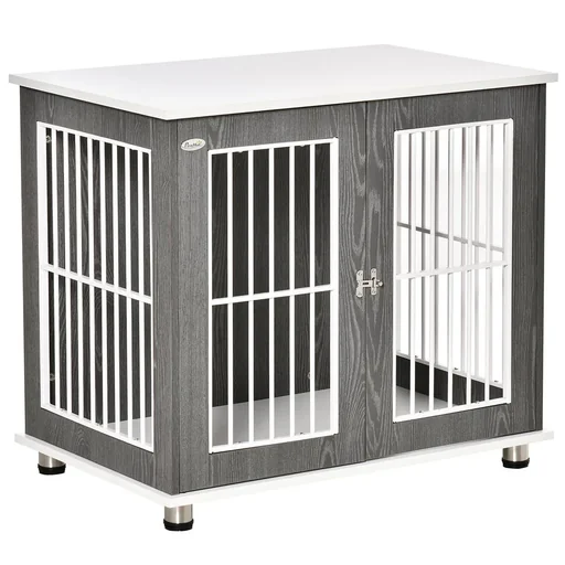 "Wooden dog cage with table surface cabinet cushion raised design dog box dog house dog crates for medium k image"