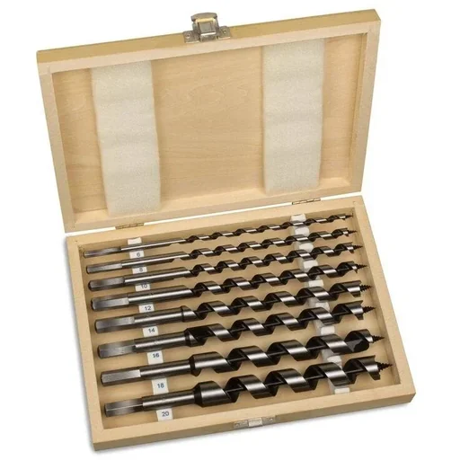 "Tool drill bit set - spiral - 8 pieces - 12, 20, 32 mm image"