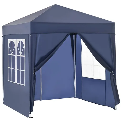 "Pavilion 2x2m folding pavilion 4 side walls with window door with zipper marquee garden tent pop-up pavilion incl. He image"