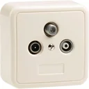 Antenna socket (termination) - white/silver 2.5 dB