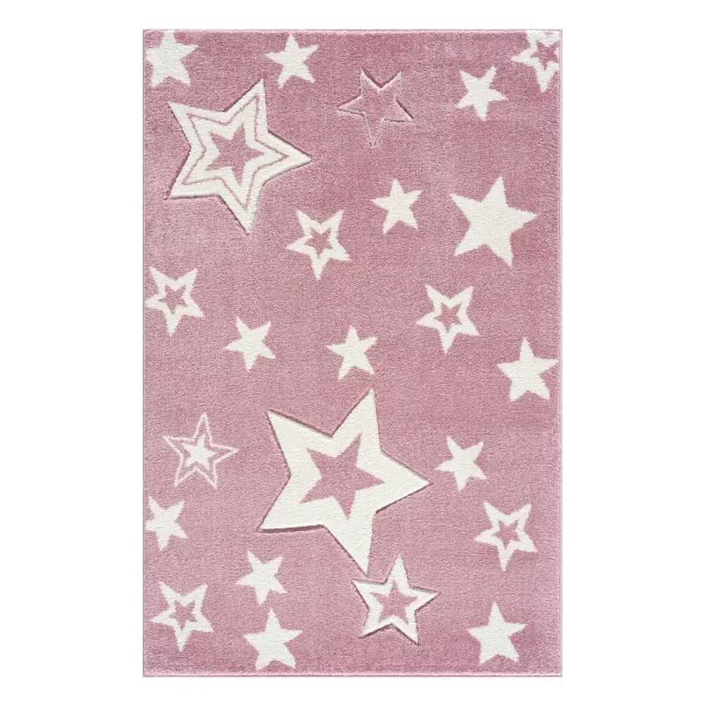 "Livone children's carpet galaxy stars pink, Carpet size: 160 x 230 cm image"