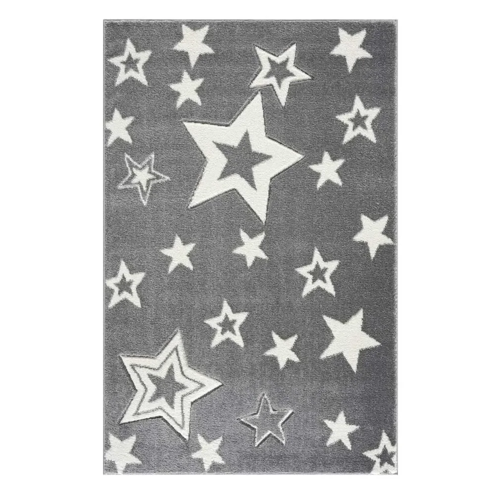 "Livone children's carpet galaxy stars gray, Carpet size: 160 x 230 cm image"