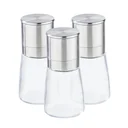 Spice mills, stainless steel/glass, set of 3