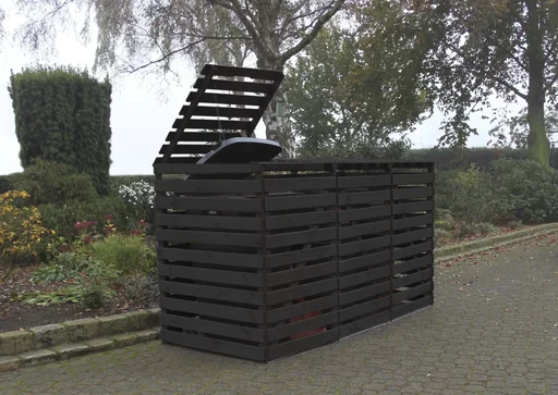 "Garbage can box "Vario V" for 3 tons, anthracite image"