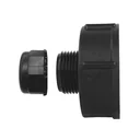 IBC connector 1" AG + cap