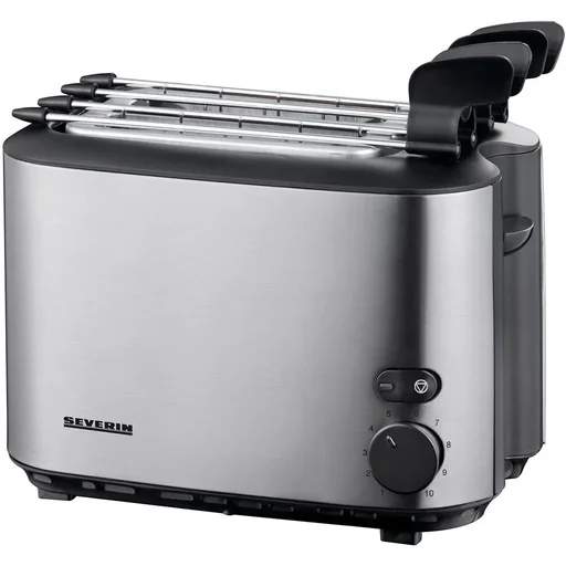 "Toaster with sandwich grill / removable grill - 540 Watt - Silver image"