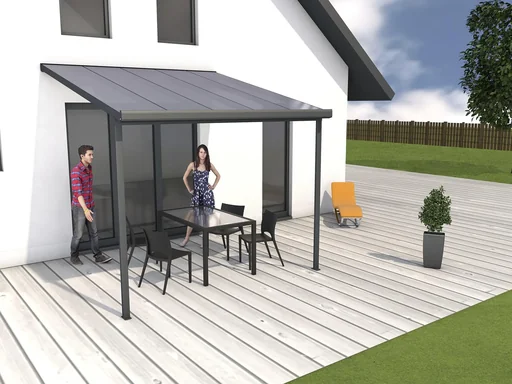 "Patio roof kit, color anthracite, 5460 x 3060 mm image"