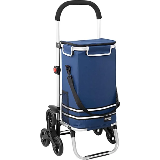 "Shopping cart - stair climber - suitable for stairs - blue image"