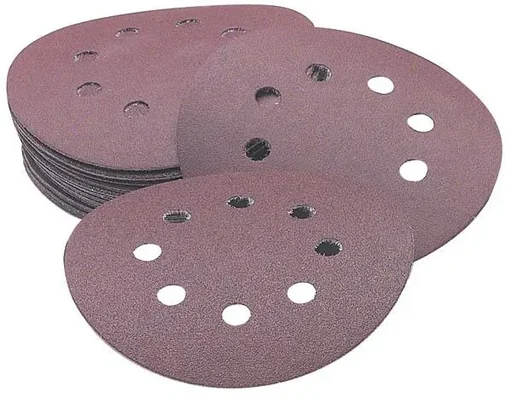 "Adhesive sandpaper K80, 125 mm, perforated, Velcro backing, 5 pieces image"