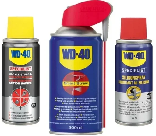 "WD40 universal spray, 300 ml including rust remover, 100 ml and silicone spray, 100 ml image"