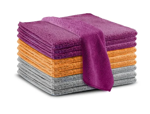 "Microfiber cloth set, 3 colors in a set, 30 x 30 cm, 10 pieces image"