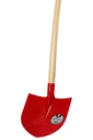 RUHR-BRILLANT, Frankfurt shovel, size 1, hardened, red powder-coated, long ash handle 130 cm