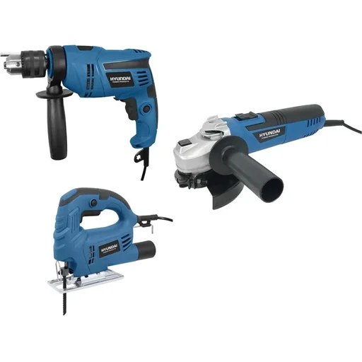 "Power tool set: impact drill, jigsaw and angle grinder image"