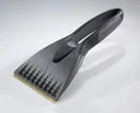 Ice scraper with brass blade and K2 handle, metallic color