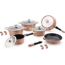 Marbled Cookware Set - 14-Piece - Copper