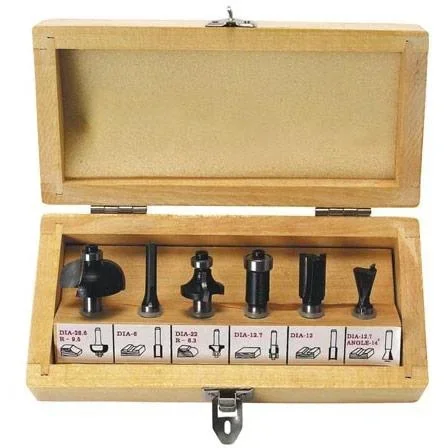 "Milling cutter set - 6 pieces - shaft Ø 8 mm image"
