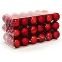 Christmas balls - Christmas tree decorations - red 54 pieces.