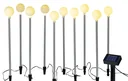 Solar ball light chain with solar panel, warm white