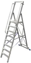 Stepladder with large standing platform, 12 steps